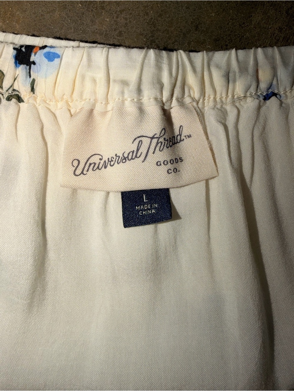 Universal Thread White Blue Floral Tiered Ruffle Mini Skirt Large - Picture 9 of 10